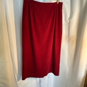 Briggs, Size 12, mid-calf skirt, cranberry red